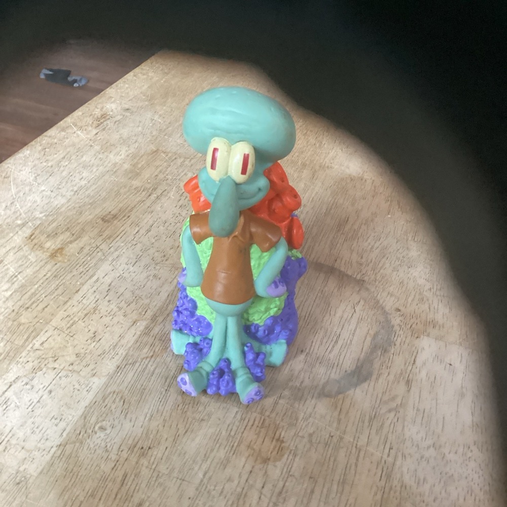 Viacom SpongeBob SquarePants Talking Squidward Plastic Figurine 2000 Tested
